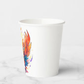 Phoenix Fire Bird Kids Verjaardag Papieren Bekers (Links)