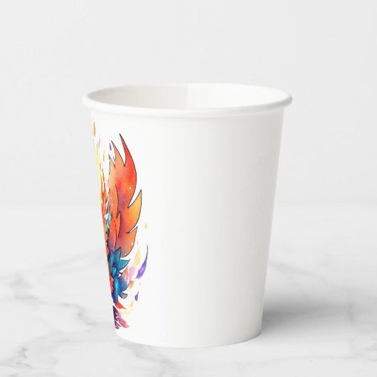 Phoenix Fire Bird Kids Verjaardag Papieren Bekers (Links)