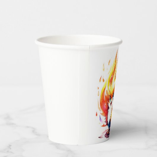 Phoenix Fire Bird Kids Verjaardag Papieren Bekers (Rechts)