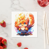 Phoenix Fire Bird Kids Verjaardag Servet (Insitu)