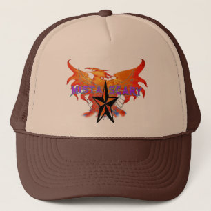 Phoenix Fire Bird Paars Baseball Hat Gepersonalise Trucker Pet