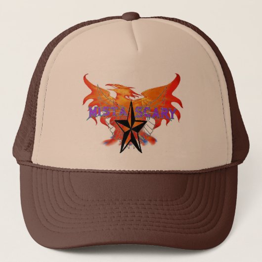 Phoenix Fire Bird Paars Baseball Hat Gepersonalise Trucker Pet (Voorkant)