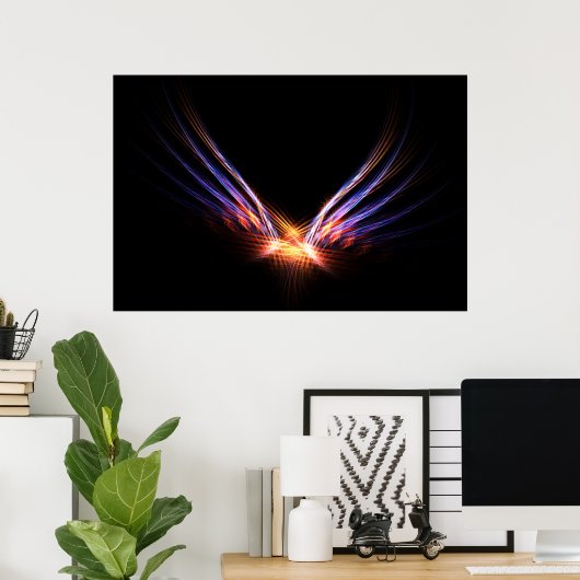 Phoenix Fire Bird Poster (Thuiskantoor)