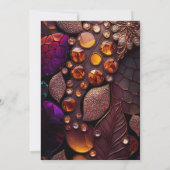 Phoenix Fire | Botanische Edelsteen Abstract Kaart (Achterkant)