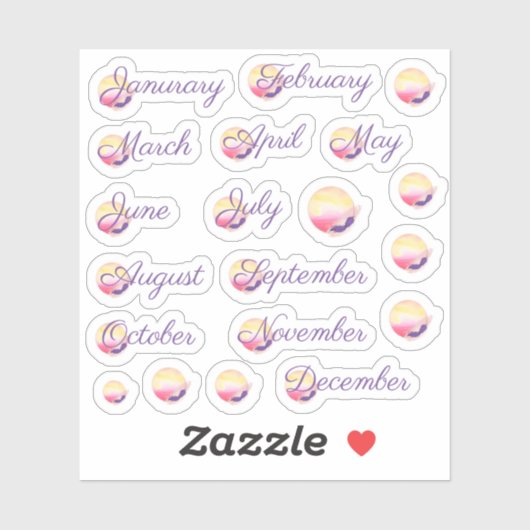 Phoenix Fire Maand Custom-Cut Vinyl Sticker (Vel)