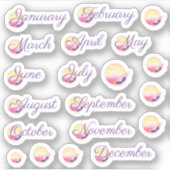 Phoenix Fire Maand Custom-Cut Vinyl Sticker (Voorkant)