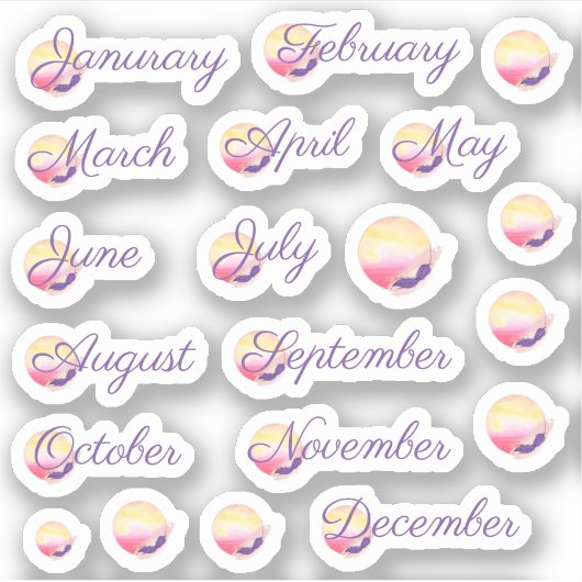 Phoenix Fire Maand Custom-Cut Vinyl Sticker (Voorkant)