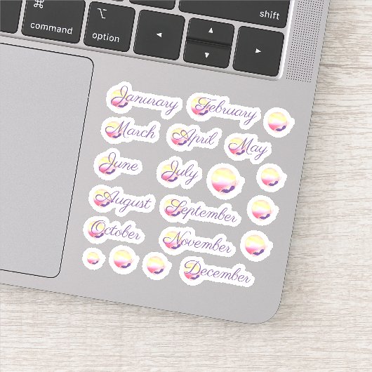 Phoenix Fire Maand Custom-Cut Vinyl Sticker (Detail)