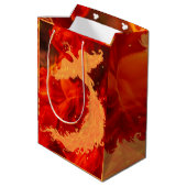Phoenix & Fire Medium Cadeauzakje (Achterkant Gekanteld)
