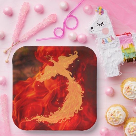 Phoenix & Fire Papieren Bordje (Feest)