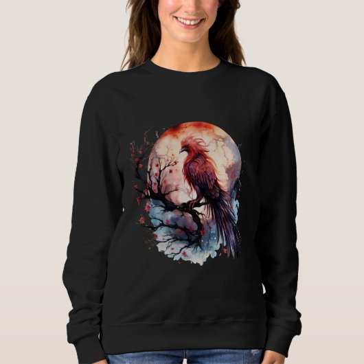Phoenix Fire Phoenix Vogel Mythische Vogel Maan Sa Trui (Voorkant)