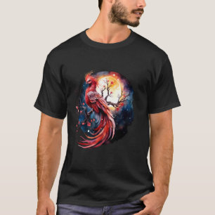 Phoenix Fire Phoenix vogel Sakura boom mythische v T-shirt