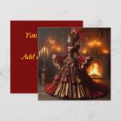 Phoenix Fire Queen Steampunk Victoriaans Industria Kaart (Voorkant / Achterkant)