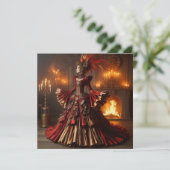 Phoenix Fire Queen Steampunk Victoriaans Industria Kaart (Staand voorkant)