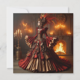 Phoenix Fire Queen Steampunk Victoriaans Industria Kaart