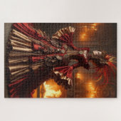 Phoenix Fire Queen Steampunk Victoriaans Industria Legpuzzel (Horizontaal)