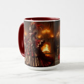 Phoenix Fire Queen Steampunk Victoriaans Industria Mok (Voorkant links)