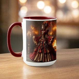 Phoenix Fire Queen Steampunk Victoriaans Industria Mok