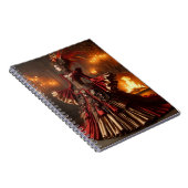 Phoenix Fire Queen Steampunk Victoriaans Industria Notitieboek (Rechterzijde)