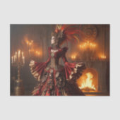 Phoenix Fire Queen Steampunk Victoriaanse Industri Tissuepapier (Voorkant)