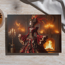 Phoenix Fire Queen Steampunk Victoriaanse Industri Tissuepapier