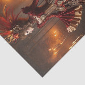 Phoenix Fire Queen Steampunk Victoriaanse Industri Tissuepapier (Detail)