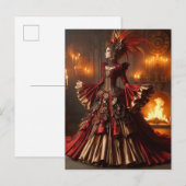 Phoenix Fire Queen Steampunk Victorian Industrial Briefkaart (Voorkant / Achterkant)