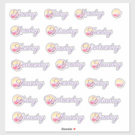 Phoenix Fire Weekday Custom-Cut Vinyl Sticker