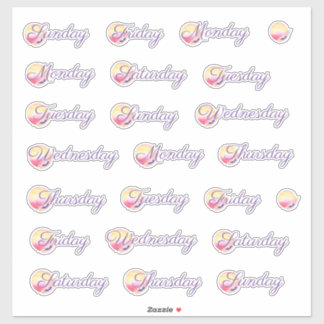 Phoenix Fire Weekday Custom-Cut Vinyl Sticker
