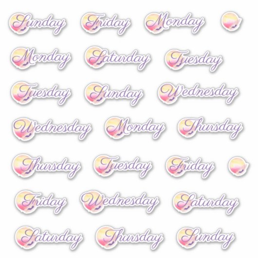 Phoenix Fire Weekday Custom-Cut Vinyl Sticker (Voorkant)