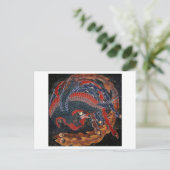 Phoenix (Firebird Goddess) Hokusai Fine Art Briefkaart (Staand voorkant)