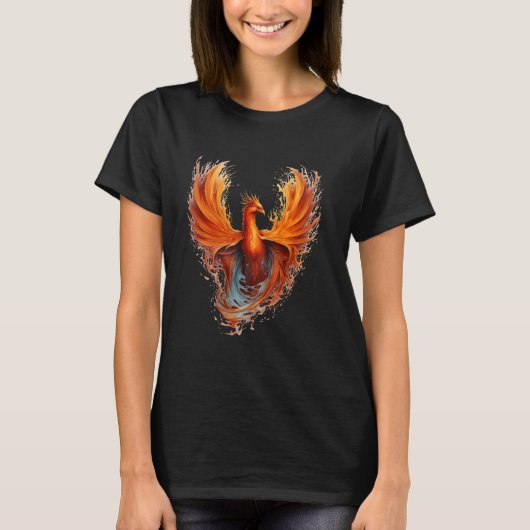 Phoenix Firebird Phoenix Rising Mythical Bird Spla T-shirt (Voorkant)