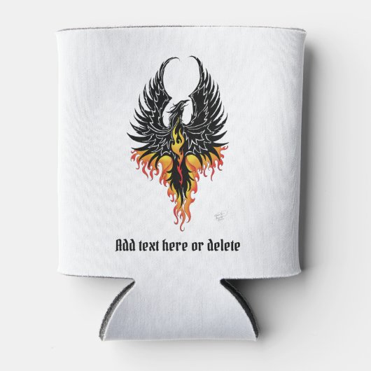 Phoenix Firebird Tribal Flames Blikjeskoeler (Voorkant)