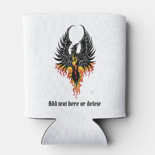 Phoenix Firebird Tribal Flames Blikjeskoeler (Achterkant)