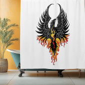 Phoenix Firebird Tribal Flames Douchegordijn