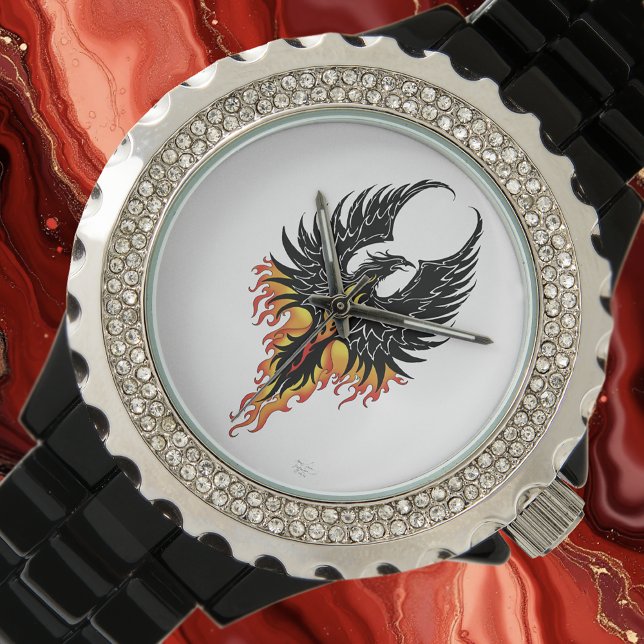 Phoenix Firebird Tribal Flames Horloge (Creator heeft geüpload)