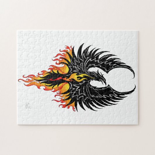 Phoenix Firebird Tribal Flames Legpuzzel (Horizontaal)