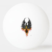 Phoenix Firebird Tribal Flames Pingpongbal (Voorkant)