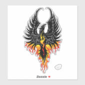 Phoenix Firebird Tribal Flames Sticker (Vel)