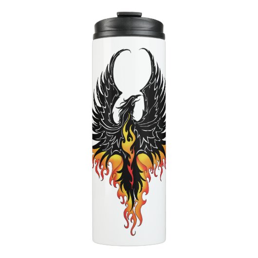 Phoenix Firebird Tribal Flames Thermosbeker (Voorkant)