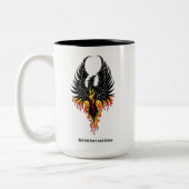 Phoenix Firebird Tribal Flames Tweekleurige Koffiemok (Links)