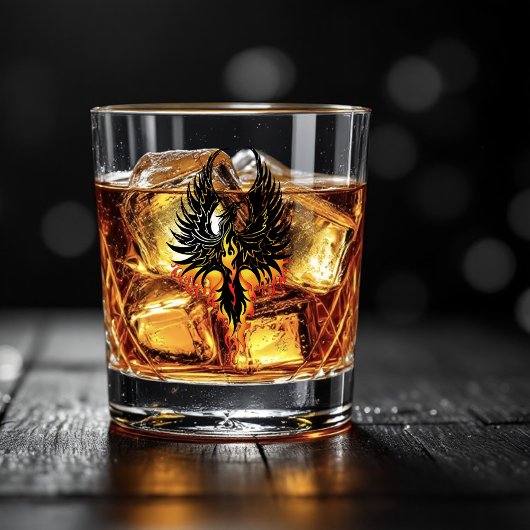 Phoenix Firebird Tribal Flames Whisky Glas