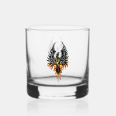 Phoenix Firebird Tribal Flames Whisky Glas (Voorkant)