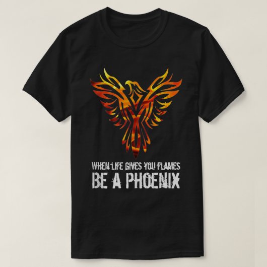 Phoenix Flames Empowerment Inspirerend Uplifting T-shirt (Design voorkant)