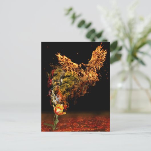 Phoenix Flower Briefkaart (Staand voorkant)