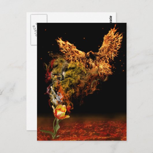 Phoenix Flower Briefkaart (Voorkant / Achterkant)