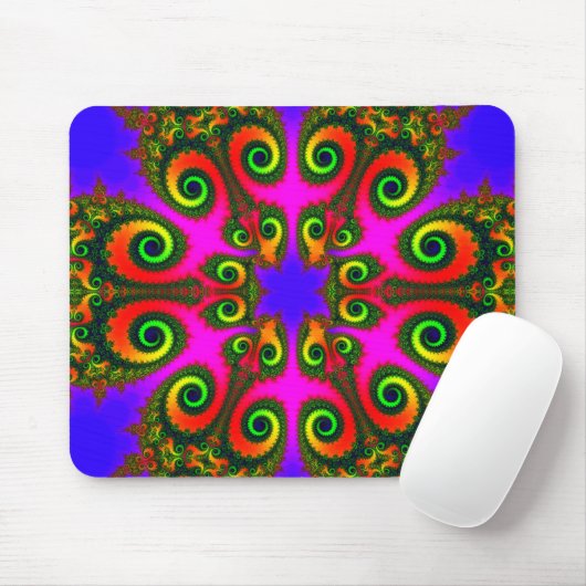 Phoenix Flower Fractal Muismat (Met muis)