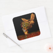 Phoenix Flower Vierkante Sticker (Envelop)