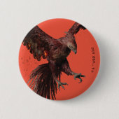 Phoenix Flying Graphic Ronde Button 5,7 Cm (Voorkant)