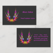 Phoenix - fractale kunst, cool visitekaartje (Voorkant / Achterkant)